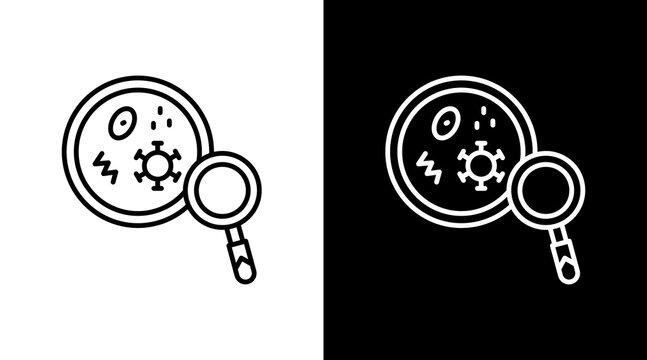 Metagenomics Outline White Icon Set Design