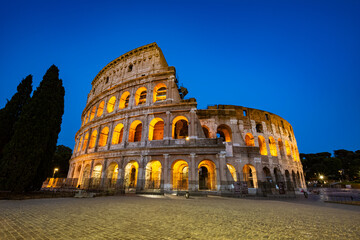 Fototapeta premium The Colosseum, or Flavian Amphitheatre, is a massive stone amphitheater in Rome, Italy.