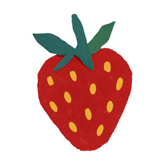 PNG Vibrant handcrafted strawberry illustration