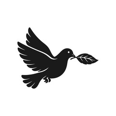 Obraz premium dove of peace vector illustration flying bird