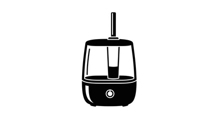 Obraz premium Modern ultrasonic cool mist humidifier silhouette enhancing home atmosphere and breathing comfort