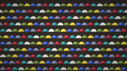 Colorful mosaic fish scales pattern seamless texture vibrant background design © fizza