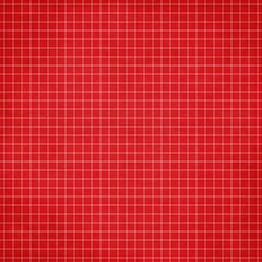 Red checkered seamless pattern with fine white grid lines and subtle texture. Classic geometric background ideal for fabric, wallpaper and graphic design.