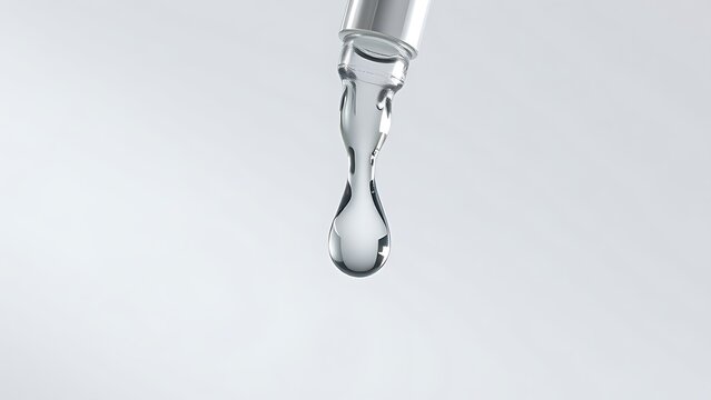 sedition. A single clear droplet falling from a glass dropper, studio lighting, clean aesthetic. bar promotions, beverage menus, designed for product packaging and bar promotions.