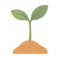 Fototapeta premium PNG Simple plant growth illustration.