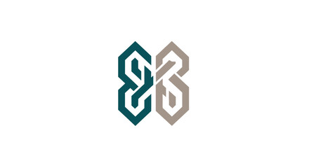 Interlocking Letters S and B Logo Design. © VectorNest Studio