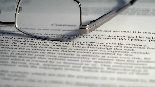 Legal Contract Document and Law Agreement Concept for Lawyer Office