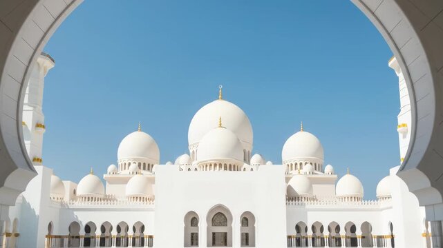 Sheikh Zayed Grand Mosque in Abu Dhabi, United Arab Emirates, a stunning architectural masterpiece.