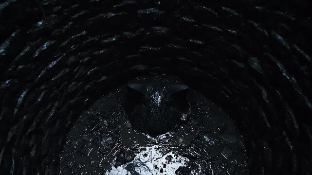 Ancient Stone Well In A Dark Creepy Forest