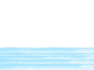 水彩風海フレーム