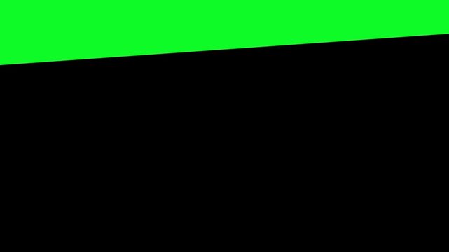 Solid green background being obscured by a black rectangular mask moving vertically from the bottom edge to the top edge smoothly