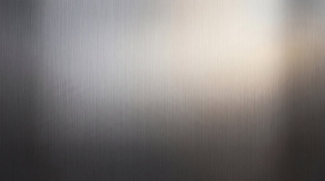 A versatile silver-grey brushed metal texture background with subtle vertical lines and bright light reflections on.