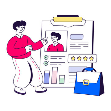 Modern design illustration of job application 