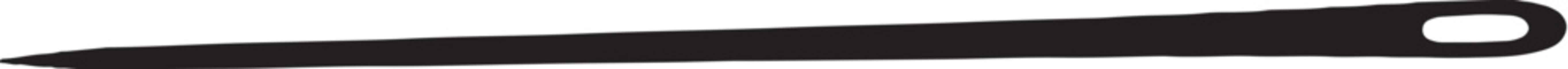Fototapeta premium Leather Stitching Needle Exact Side View Solid Black Silhouette Tool