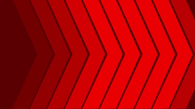 A rich dark red background with three overlapping bright red chevron shapes pointing to the right, conveying a sense of speed, power, and forward momentum