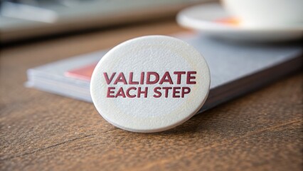 Validate Each Step Concept Macro Flatlay