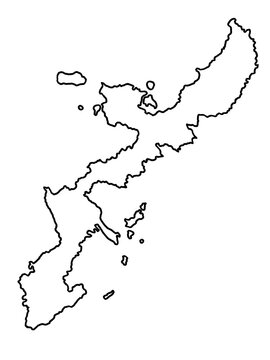 沖縄県の地図（白地図）