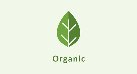 Obraz premium Organic leaf logo green symbol.