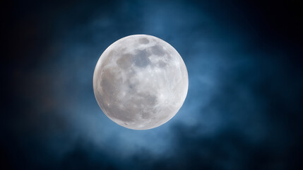 Fototapeta premium Moon in Blue Night Sky