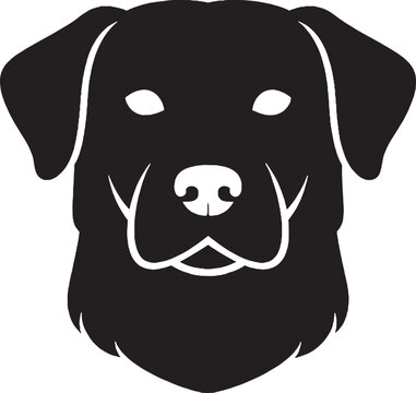 Kangal Head Front Silhouette Turkish Livestock Guardian Dog Logo Vector