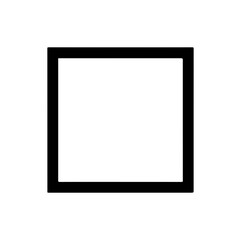 Minimalist Black Square Outline Icon