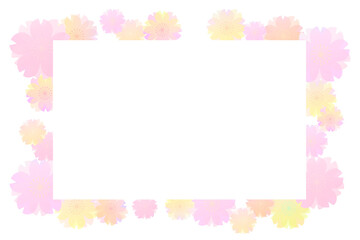 春のピンクの花のフレーム背景