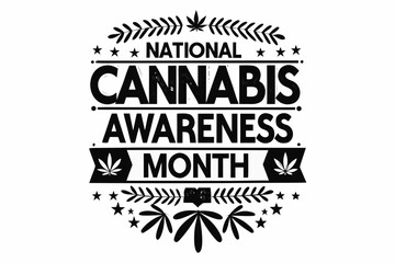 Fototapeta premium Cannabis Awareness and Education Vector Illustration, Public Information Campaign