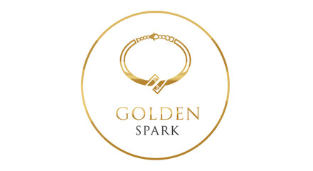 Golden Spark Logo Design with Bracelet.