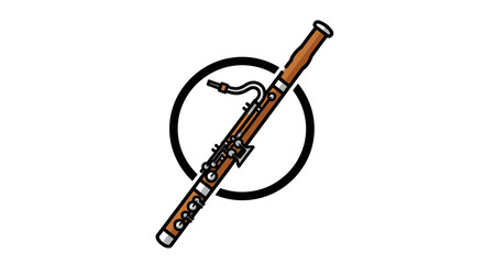 Illustration of a Clarinet Musical Instrument.
