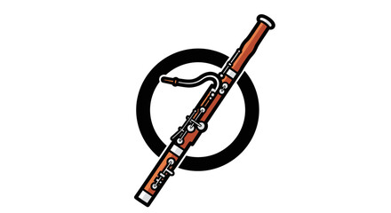 Illustration of a Flute Musical Instrument.