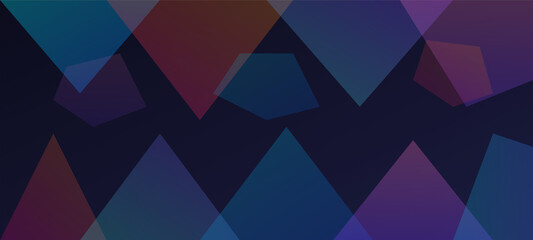 Obraz premium Vibrant geometric shapes in dark background