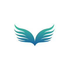 a vector symbol of angel wings