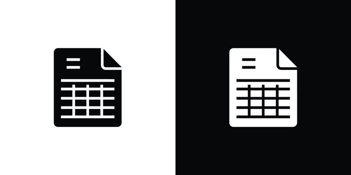 Black and white spreadsheet on split background document 1