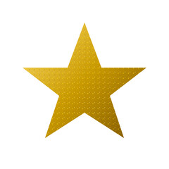 Obraz premium Golden Star Shape Icon Isolated Minimal Symbol