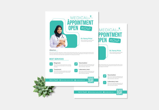 Medical Healthcare Doctor Appointment Flyer Template