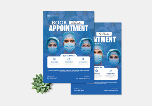 Medical Doctor Appointment Booking Flyer Template