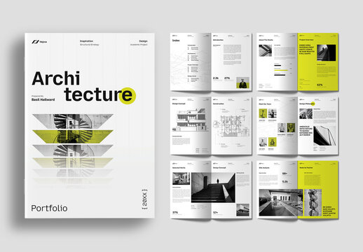 Architecture Design Portfolio Brochure Template for Company Proposal