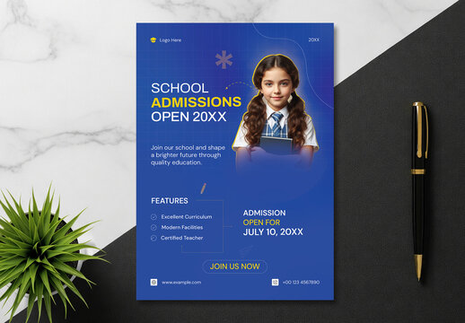 Creative School Admissions Open Flyer Design