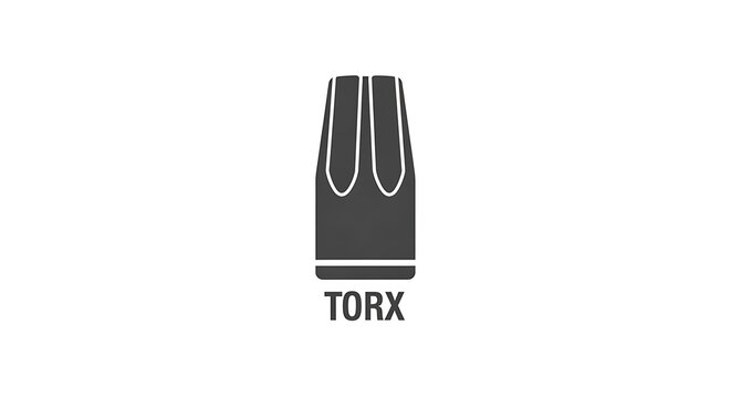 Torx Screwdriver Bit Isolated on White Background.