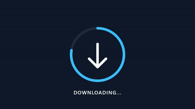 Downloading Progress Circle Animation Video.