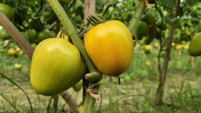 Tomato Breaker Stage with Bamboo Support | RAW 4K