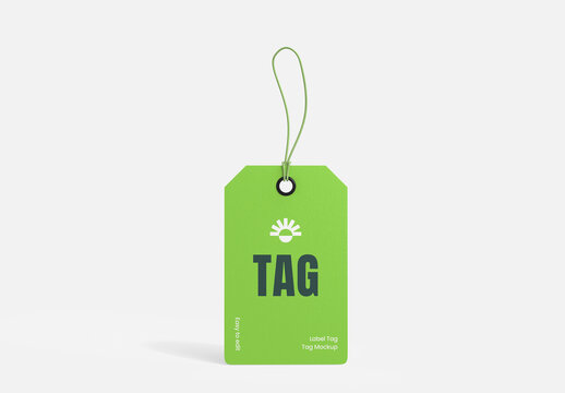 Editable Hanging Price Tag Mockup PSD Template