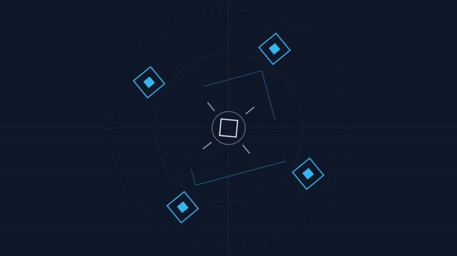 Network Connection Diagram Animation Loop.