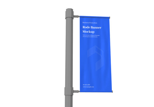 Outdoor Street Rode Banner Mockup