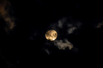  full moon dark sky with clouds © ric