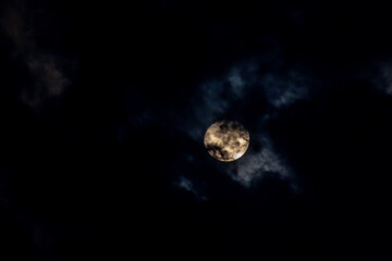  full moon dark sky with clouds © ric