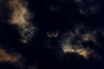  full moon dark sky with clouds © ric