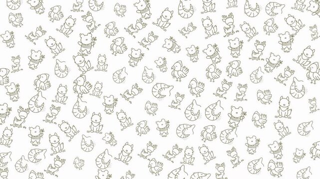 A vibrant collection of hand-drawn animated cats featuring playful poses, detailed outlines, and intricate patterns perfect for creative projects and fun designs.