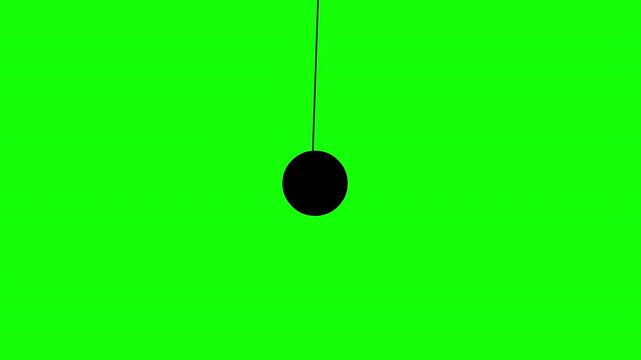 Swinging Pendulum Motion Animation on Green Screen 4K