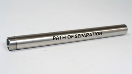 Stainless steel rod with 'Path of Separation' inscription